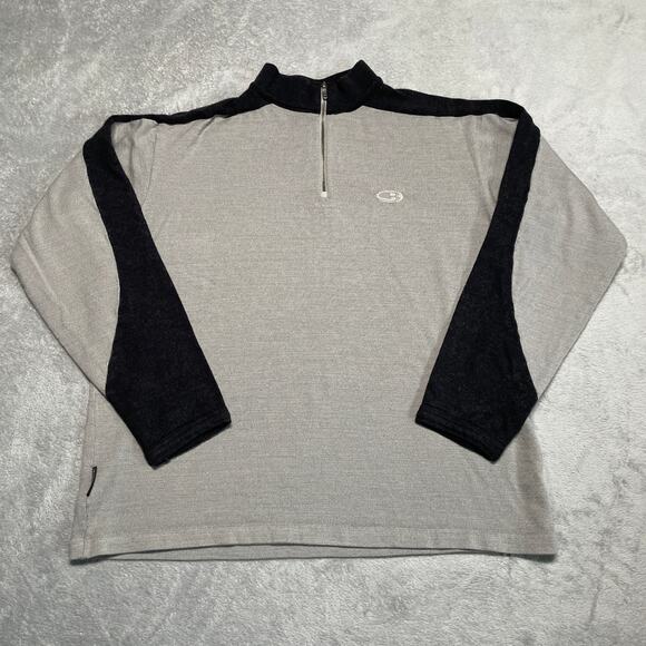 Icebreaker Sweater XL Grey Merino Wool 1/4 Zip Performance Outdoor Hiking Layer - Picture 1 of 9